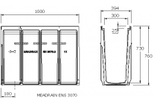 MEADRAIN EN3070.0 Улей отводнителен L=1.0 м