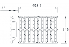 MEADRAIN EN3070 Решетка шлиц 30/148 чугун клас F900  L=0.5 м