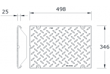 MEADRAIN BG 300 Решетка плътна чугун клас F900 L=0.5 м 